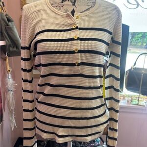 Striped Button-Up Women's Top. Jcrew. Size medium